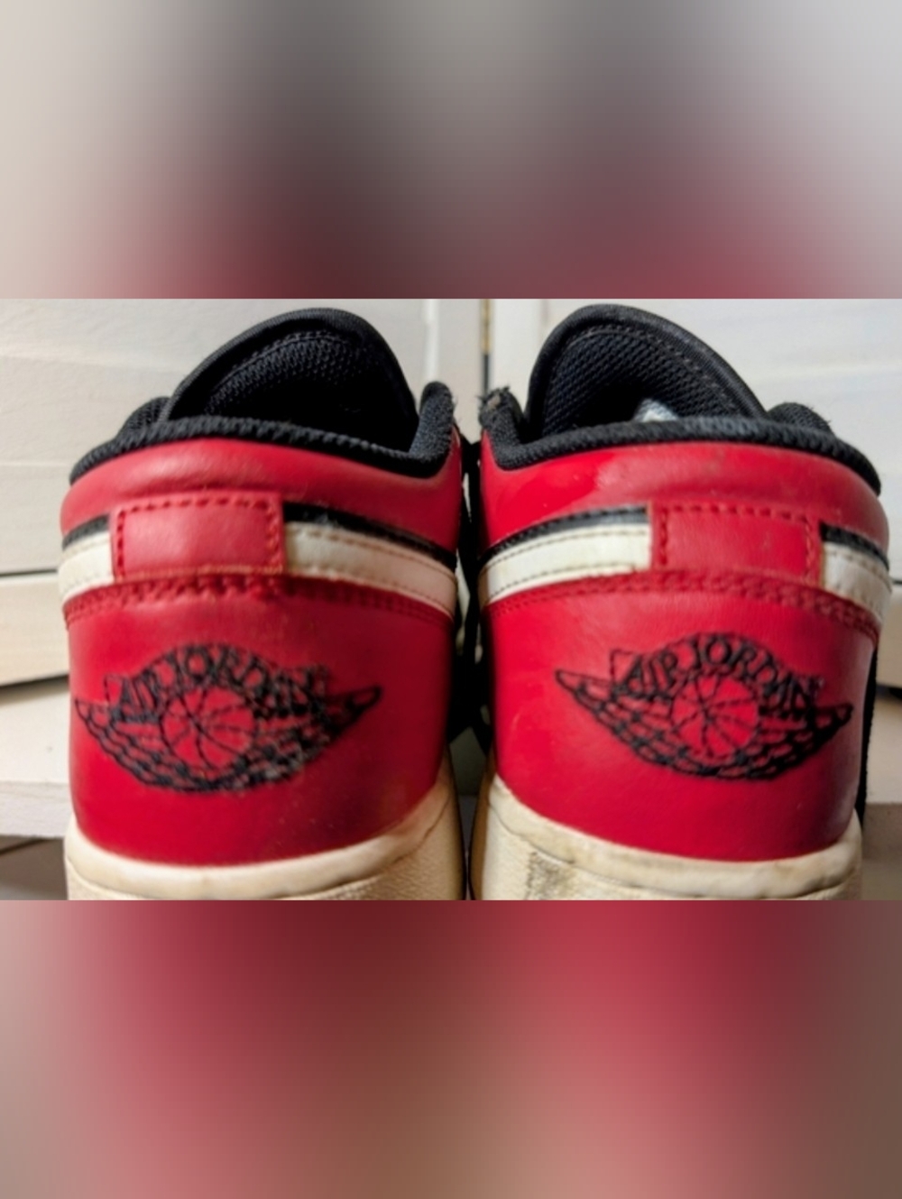 Nike Air Jordan Kids Red, White & Black Low-Top Sneakers